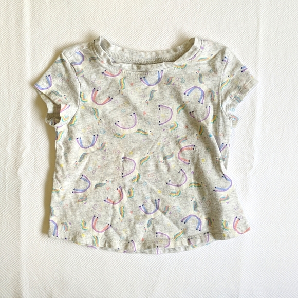 old navy unicorn print cotton t-shirt 18-24 months baby girl - Picture 1 of 6